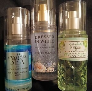 Bath & Body Works Fragrance Mist Set Of 3